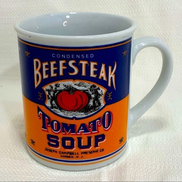 Campbell Soup 125th Anniversary Condensed Beef Steak Tomato Soup Coffee Mug - Picture 3 of 9